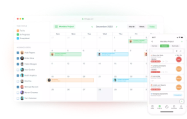 Time tracking calendar for task management